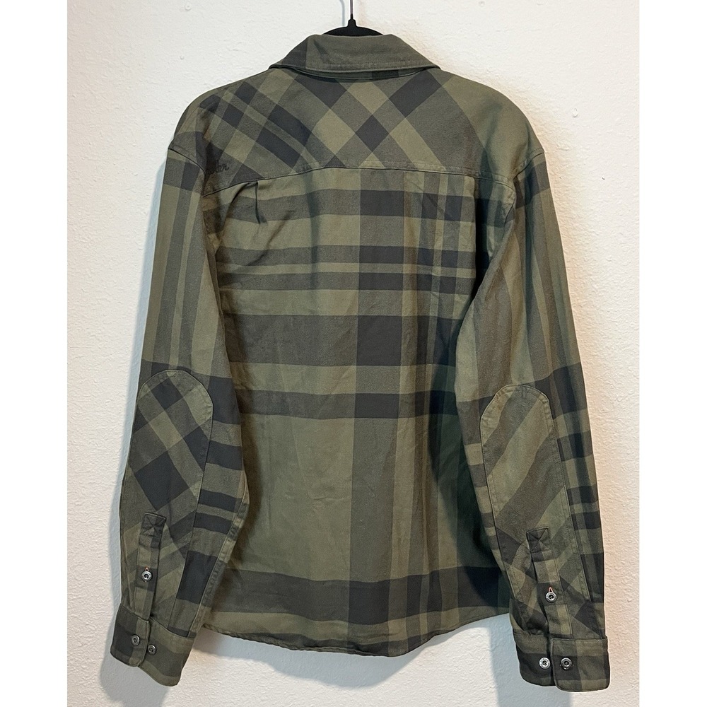 Howler Bros Harkers Flannel Men's Medium Green Plaid Long Sleeve Flap Pocket - Picture 7 of 12